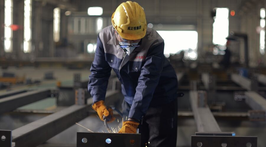 Welder at work