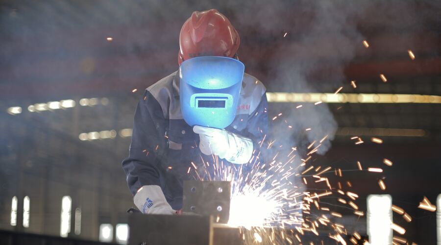 Welder closeup
